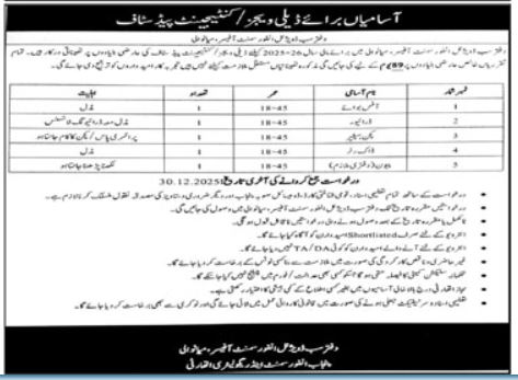 Punjab Enforcement & Regulatory Authority PERA Jobs 2026