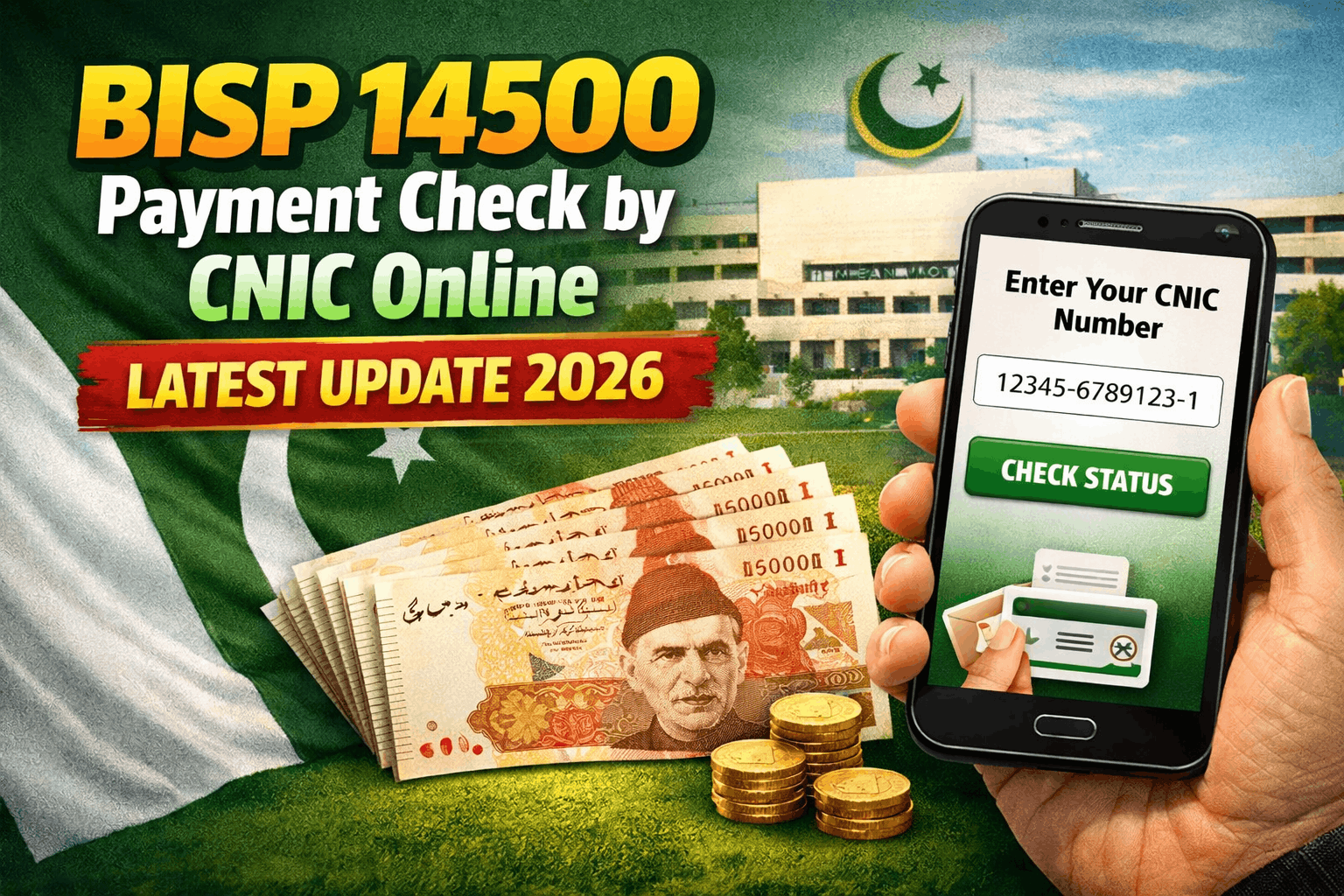 BISP 14500 Payment Check by CNIC Online